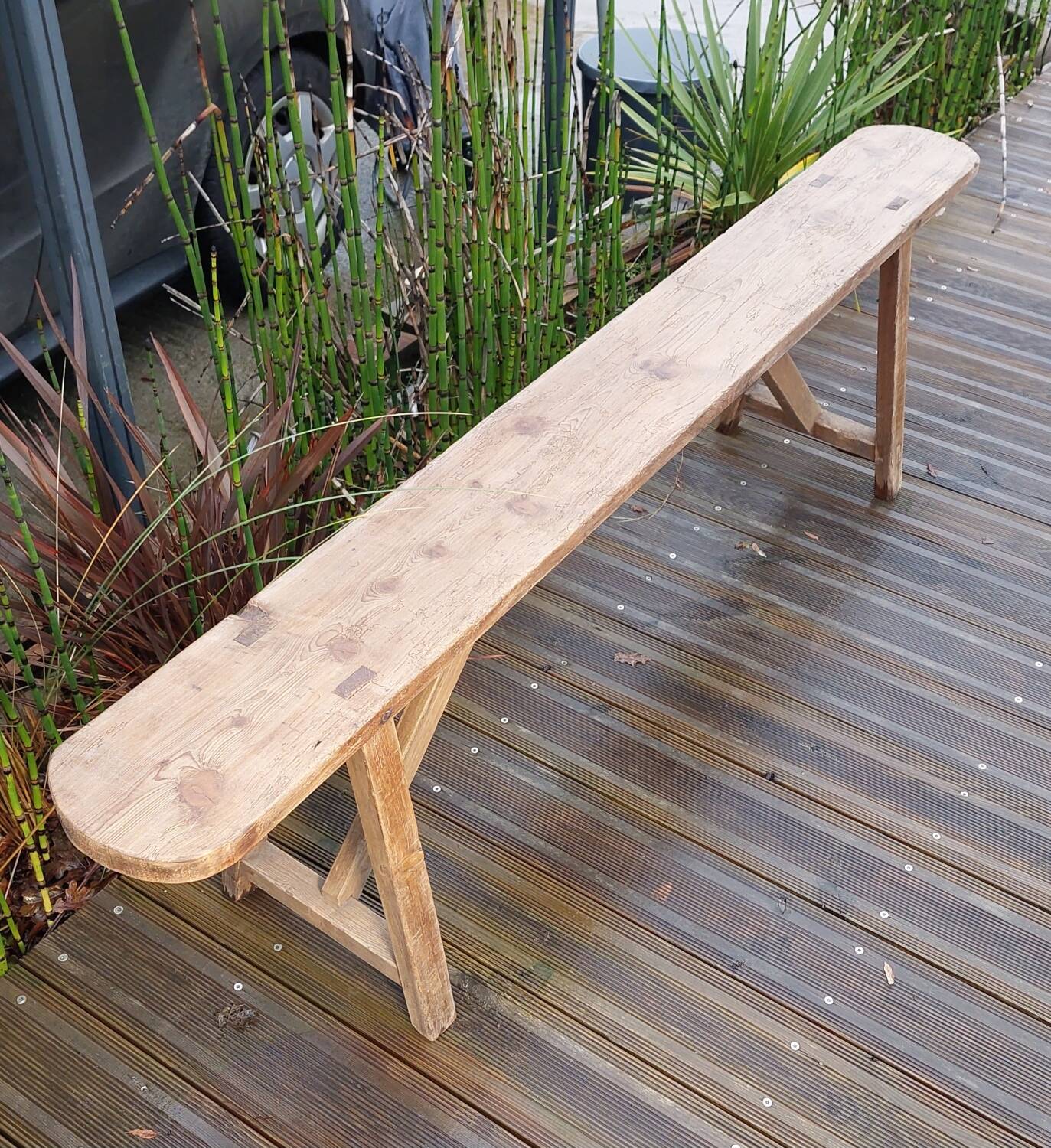 Antique pine bench