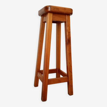 High stool in solid oak from the 70s