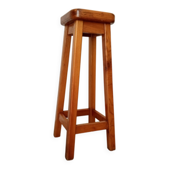 High stool in solid oak from the 70s