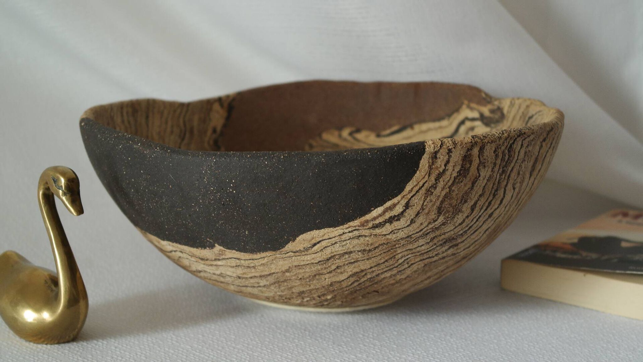 Vide poche coupe Céramique d'Art grès sable XXI