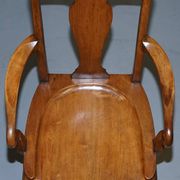 Victorian Howard & Son walnut office chair with stamp.