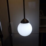 Art deco globe opaline hanging lamp