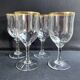 4 Daum water glasses with gold putoises