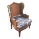 Antique wingback armchair