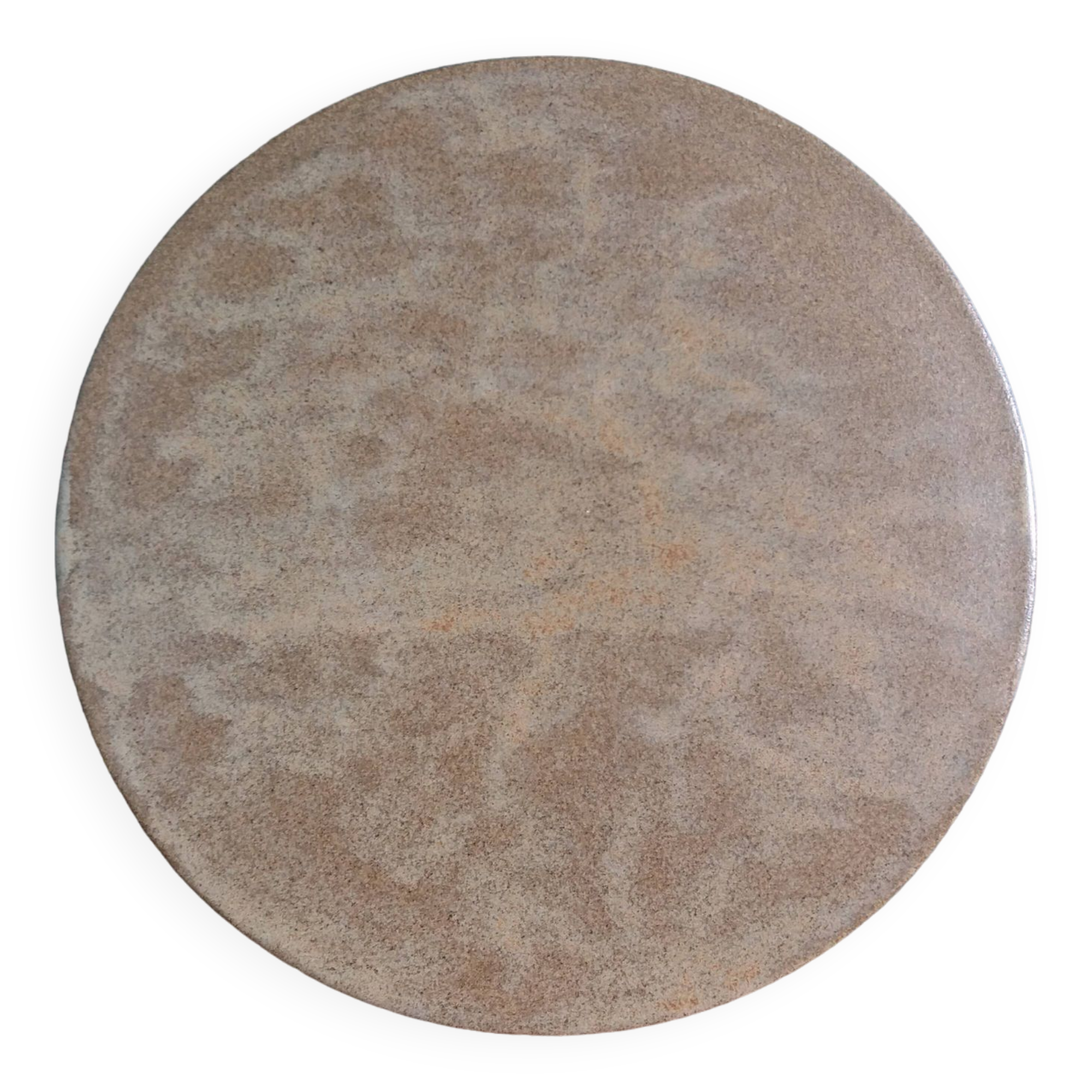 Round tray display for cake or cheese stoneware trivet