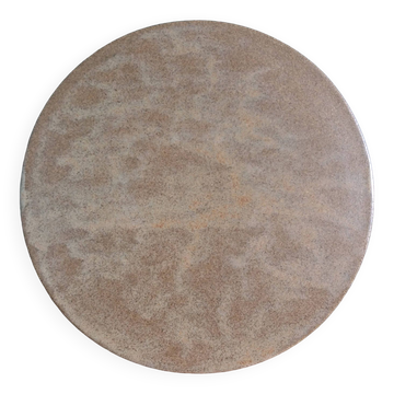 Round tray display for cake or cheese stoneware trivet