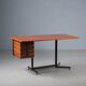 1950's Italian Mid Century Modern Teak Desk Table