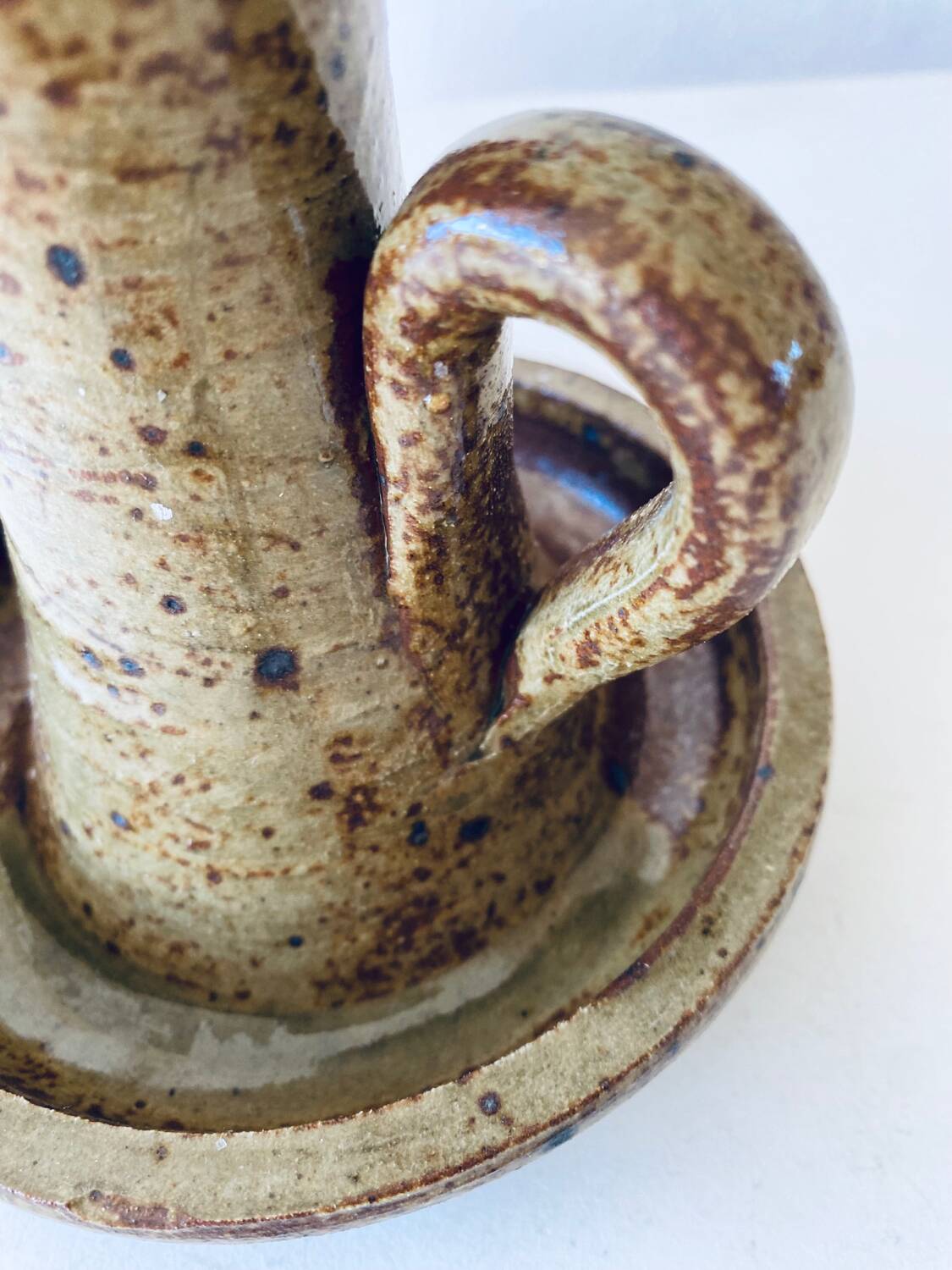 Stoneware candle holder