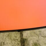 Set of 6 vintage orange formica chairs, 70s