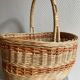 Panier osier orange beige