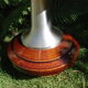 Floor lamp base ceramic ball vintage and aluminum brush 1970