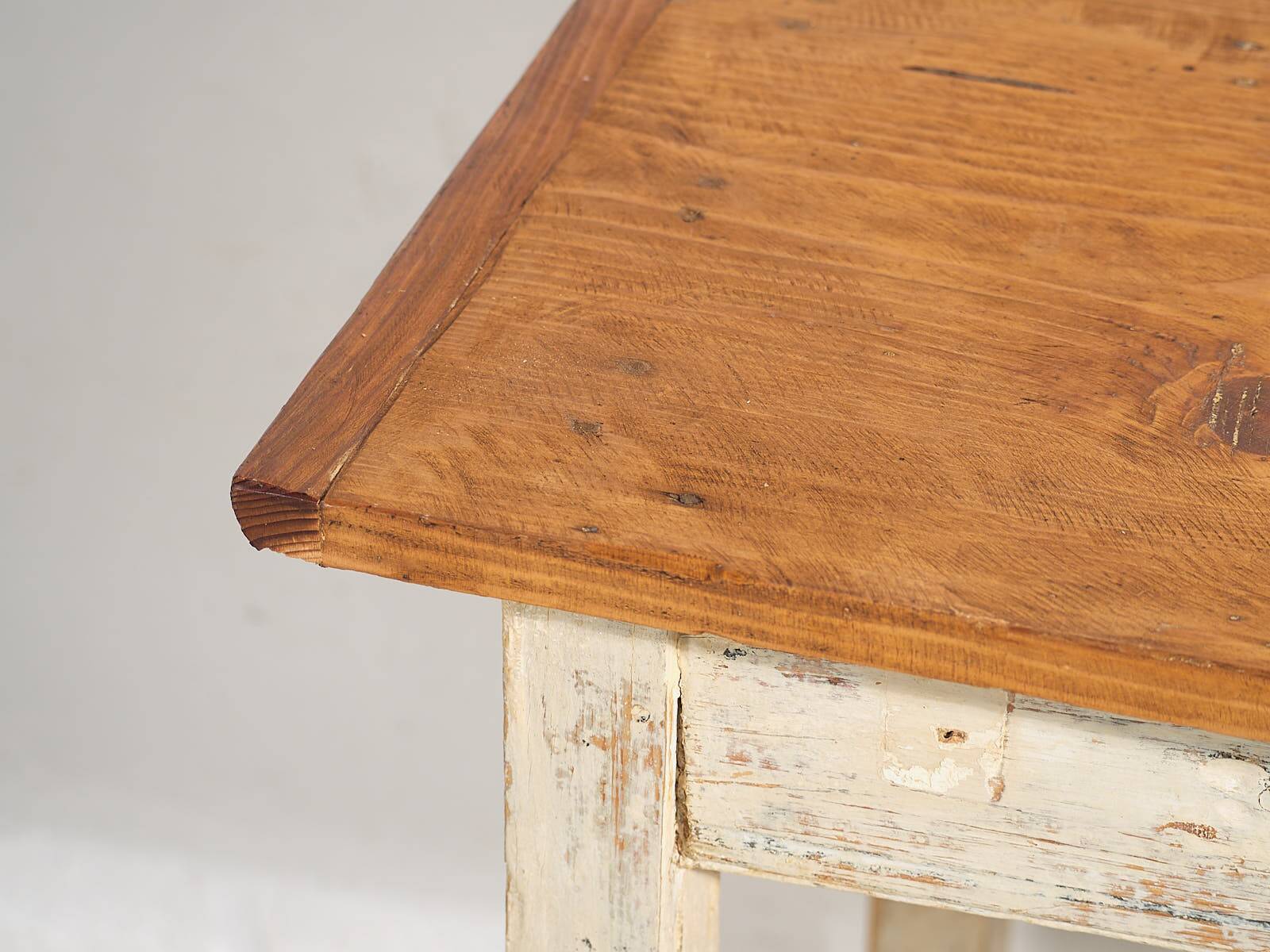 Antique white kitchen table (c.1920) #10