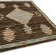 Handmade Tribal Decorative 173 cm x 238 cm Brown Wool Carpet