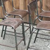 Set of 4 industrial style stools
