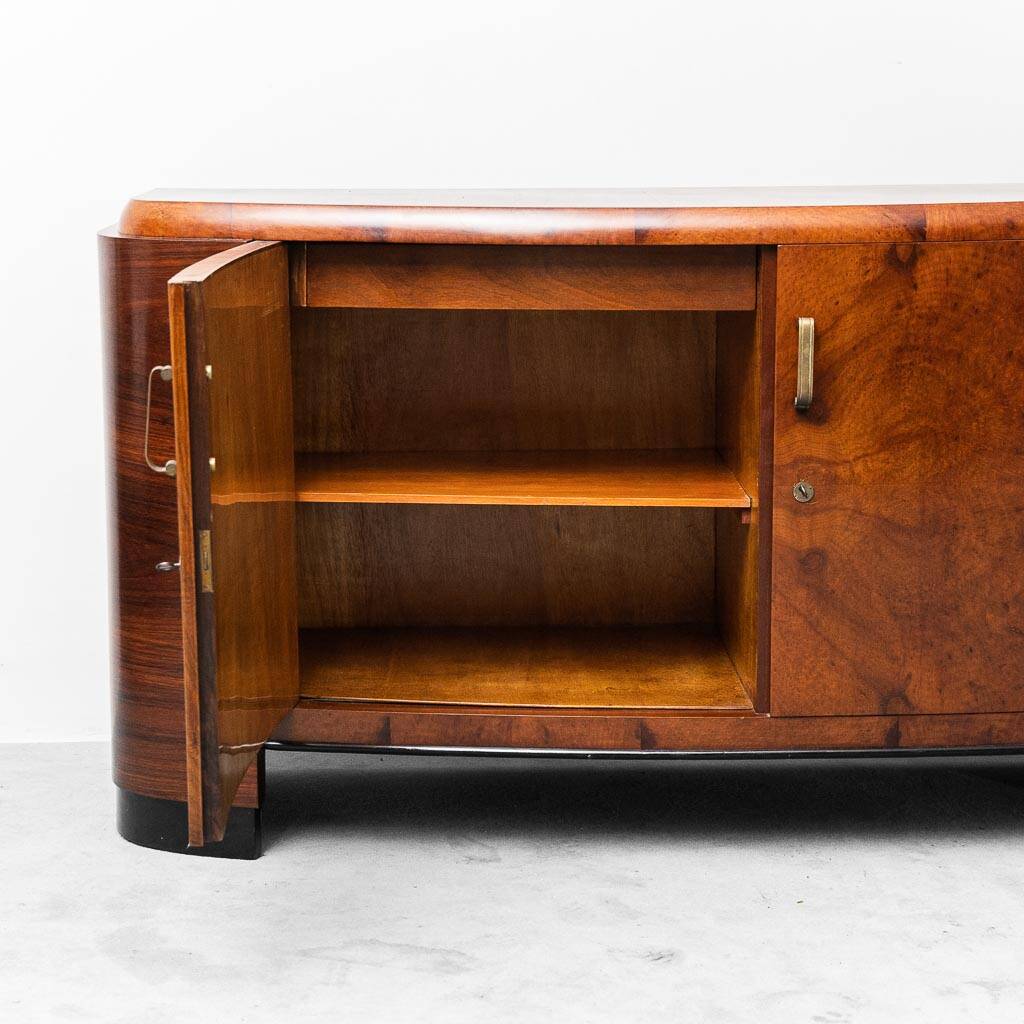 Art Deco vintage sideboard in walnut burl – 1930s design sideboard