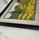 Tableau aquarelle Champs de colza en Provence