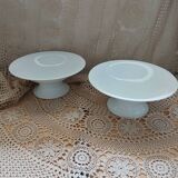 2 white porcelain fruit bowls