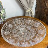 Large cut glass fruit bowl, 1950s