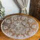 Large cut glass fruit bowl, 1950s