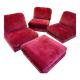 Vintage armchairs and pouf