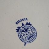 Set of 8 flat plates in earthenware by Boch Frères La Louvière "Rohdia"