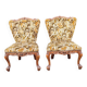 Set of 2 velvet cocktail/toadstool chairs