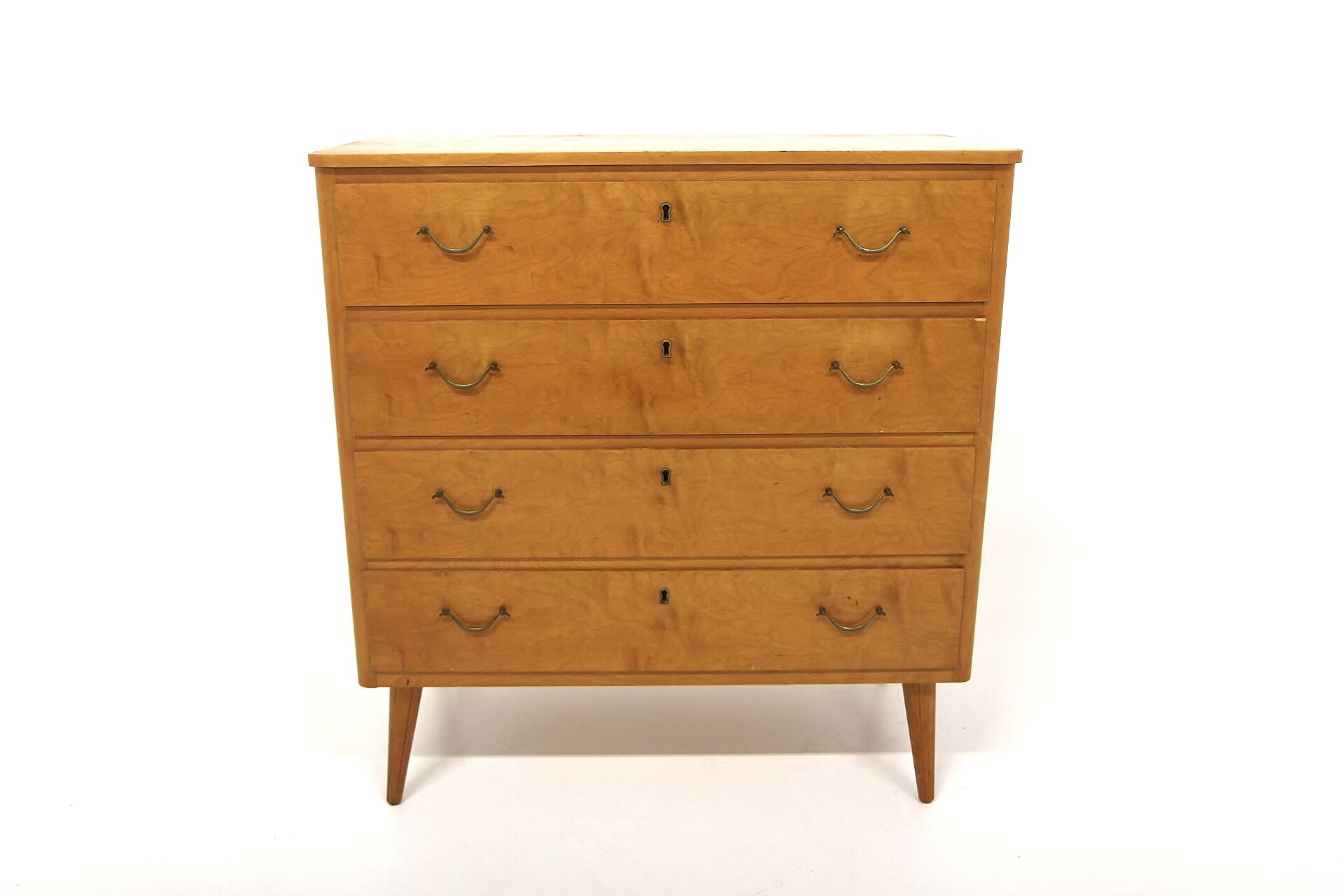 Scandinavian birch commode, Swedish modern, Sweden, 1940.