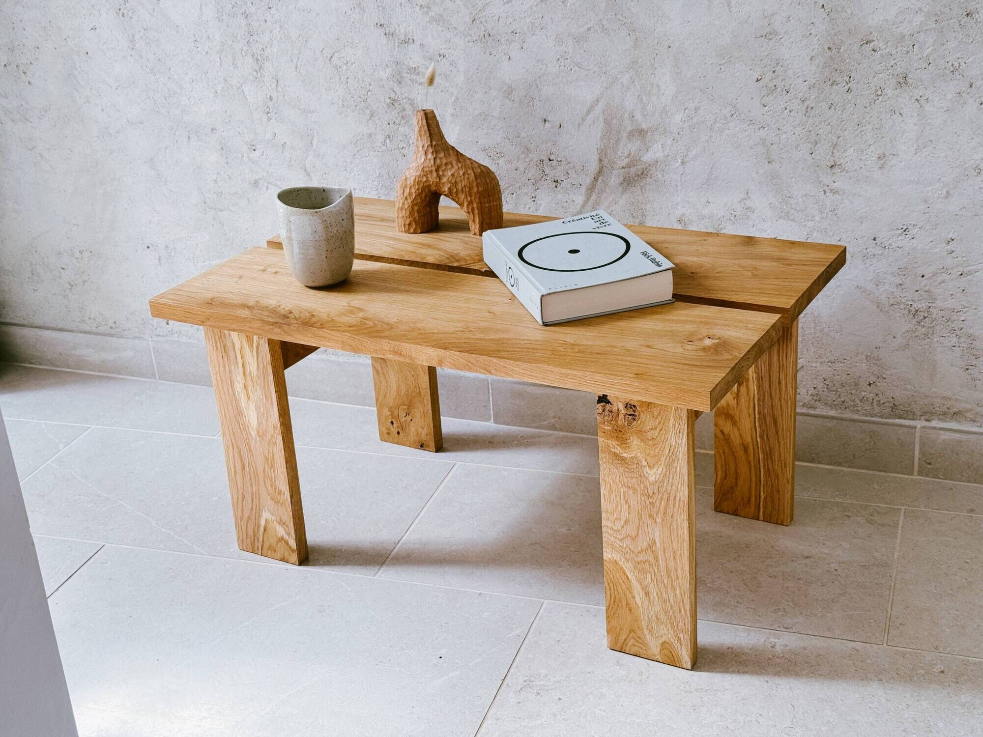 Solid oak coffee table, minimalist / contemporary design