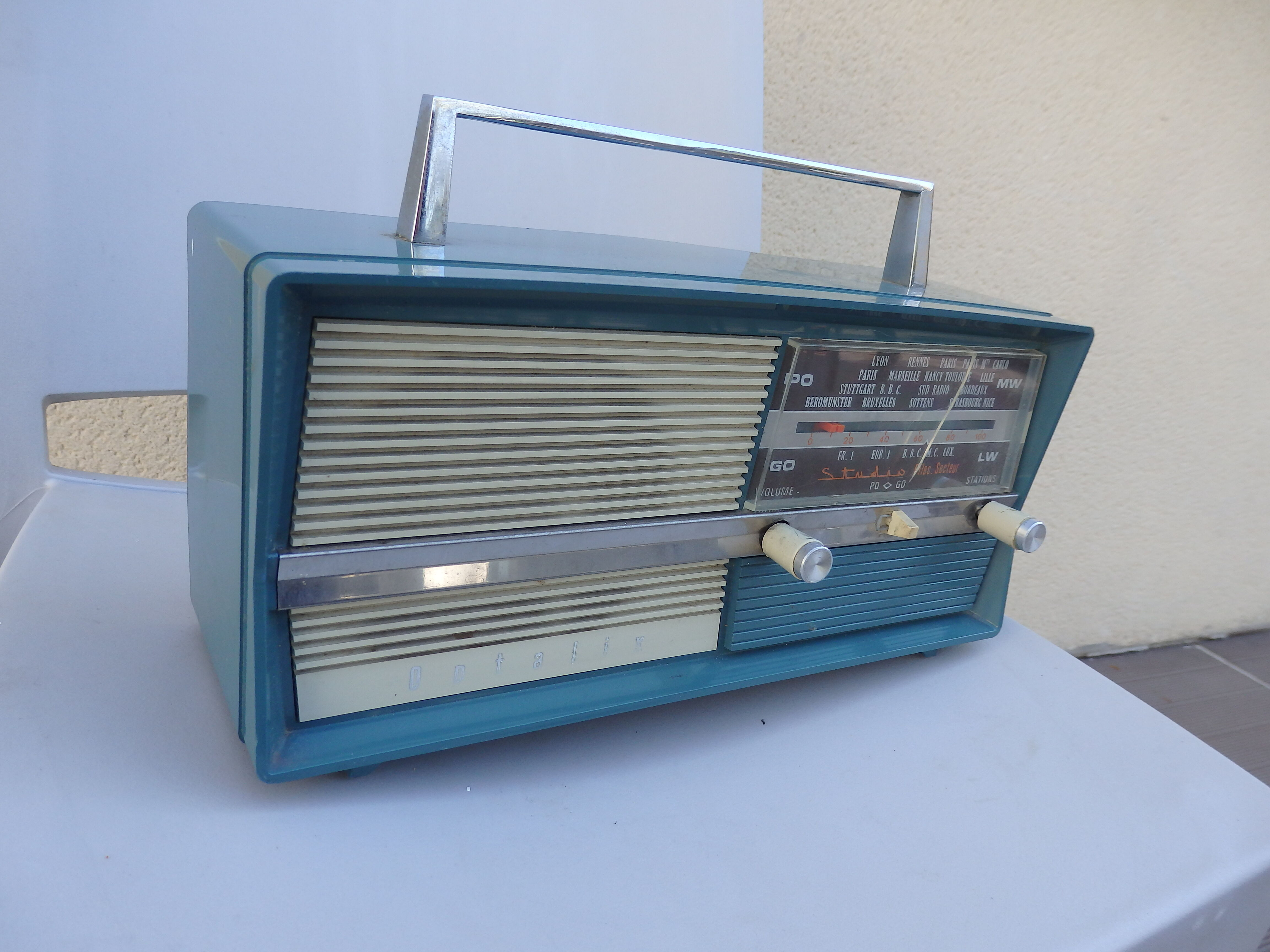 Vintage radio station year 60 tsf Optalix