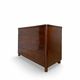 Italian art deco burl walnut chest of drawers, 1850s.