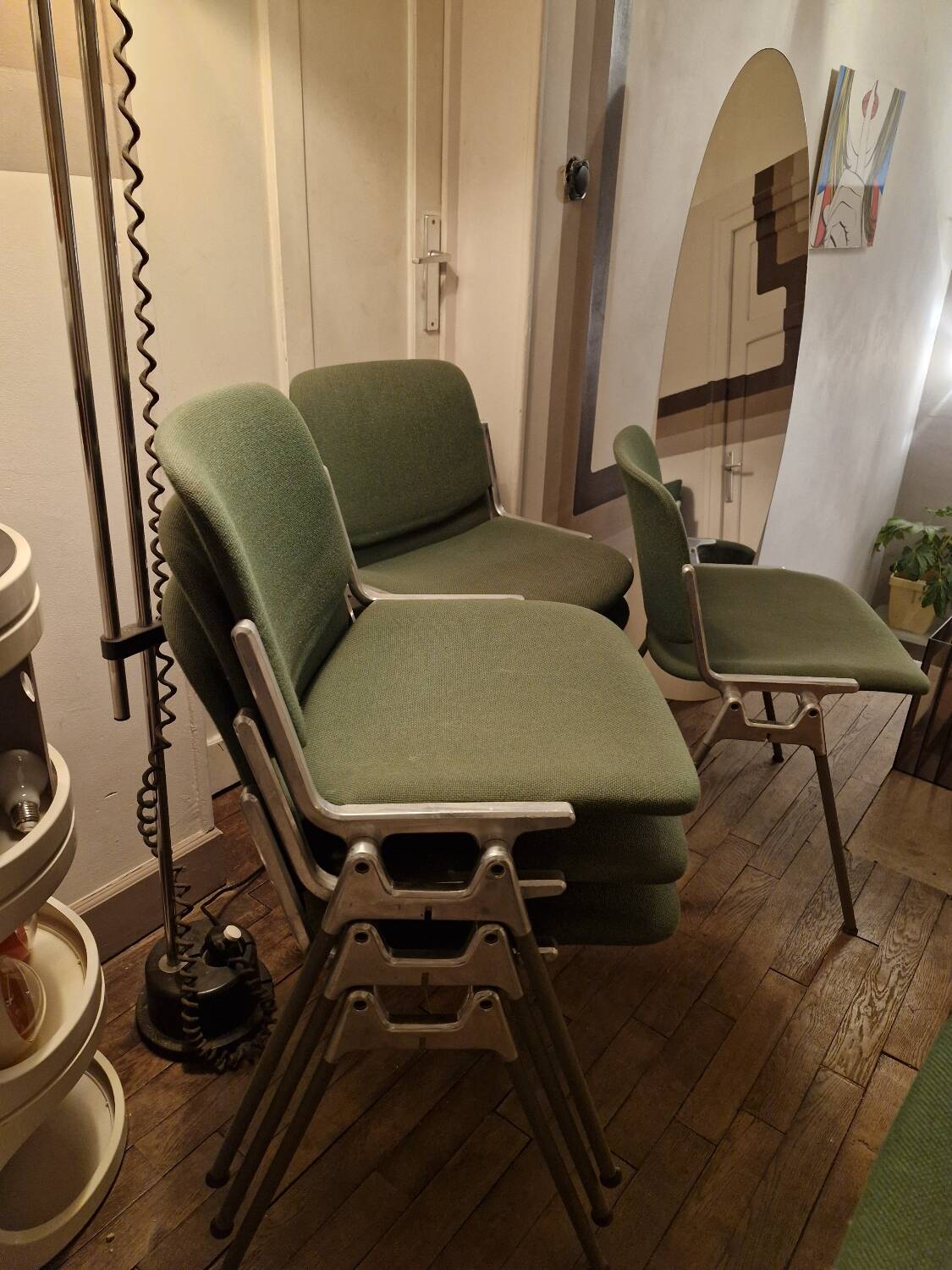 Suite of 6 DSC 106 chairs by Giancarlo Piretti for Castelli / Anonima.