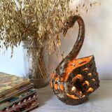 Lampe d'ambiance vintage cygne en grès