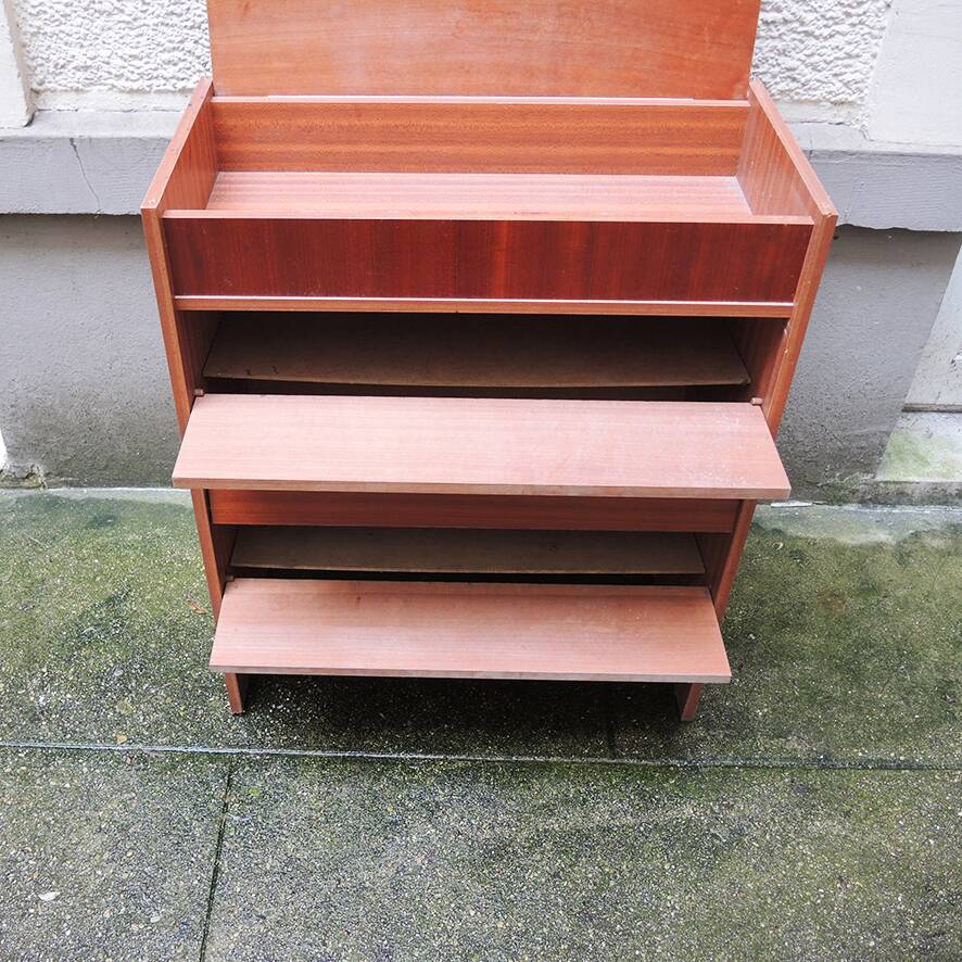 Antique Teak Veneer Shoe Cabinet