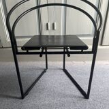 Set of 4 Latonda chairs by Mario Botta for Alias 1986, rare version with leather seat