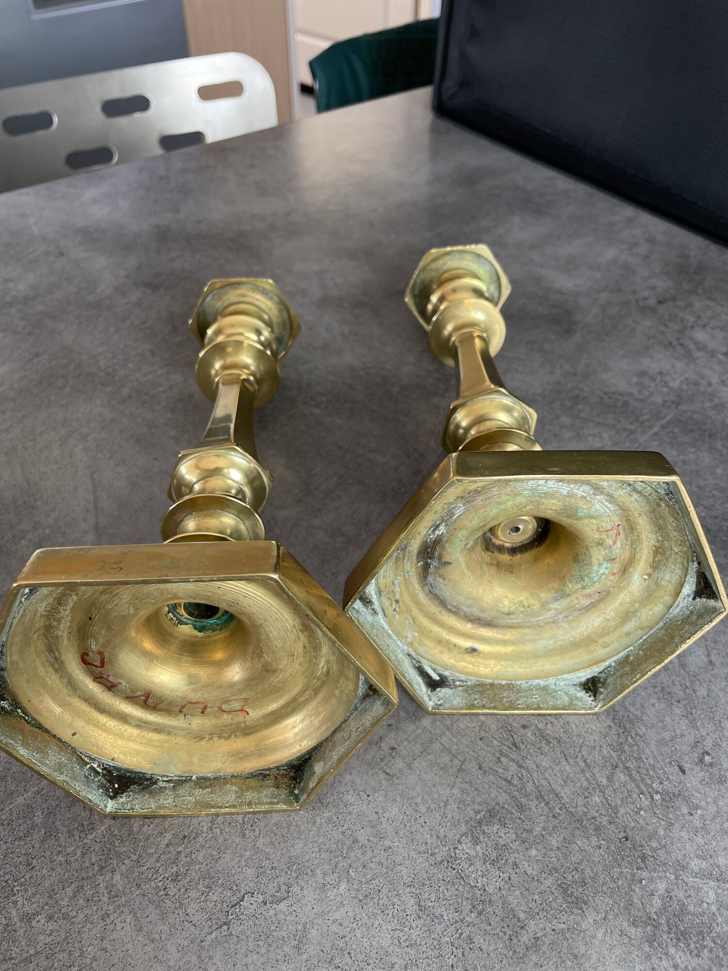 Pair of candle holders