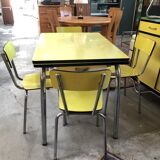 table + 4 chairs formica vintage 1960