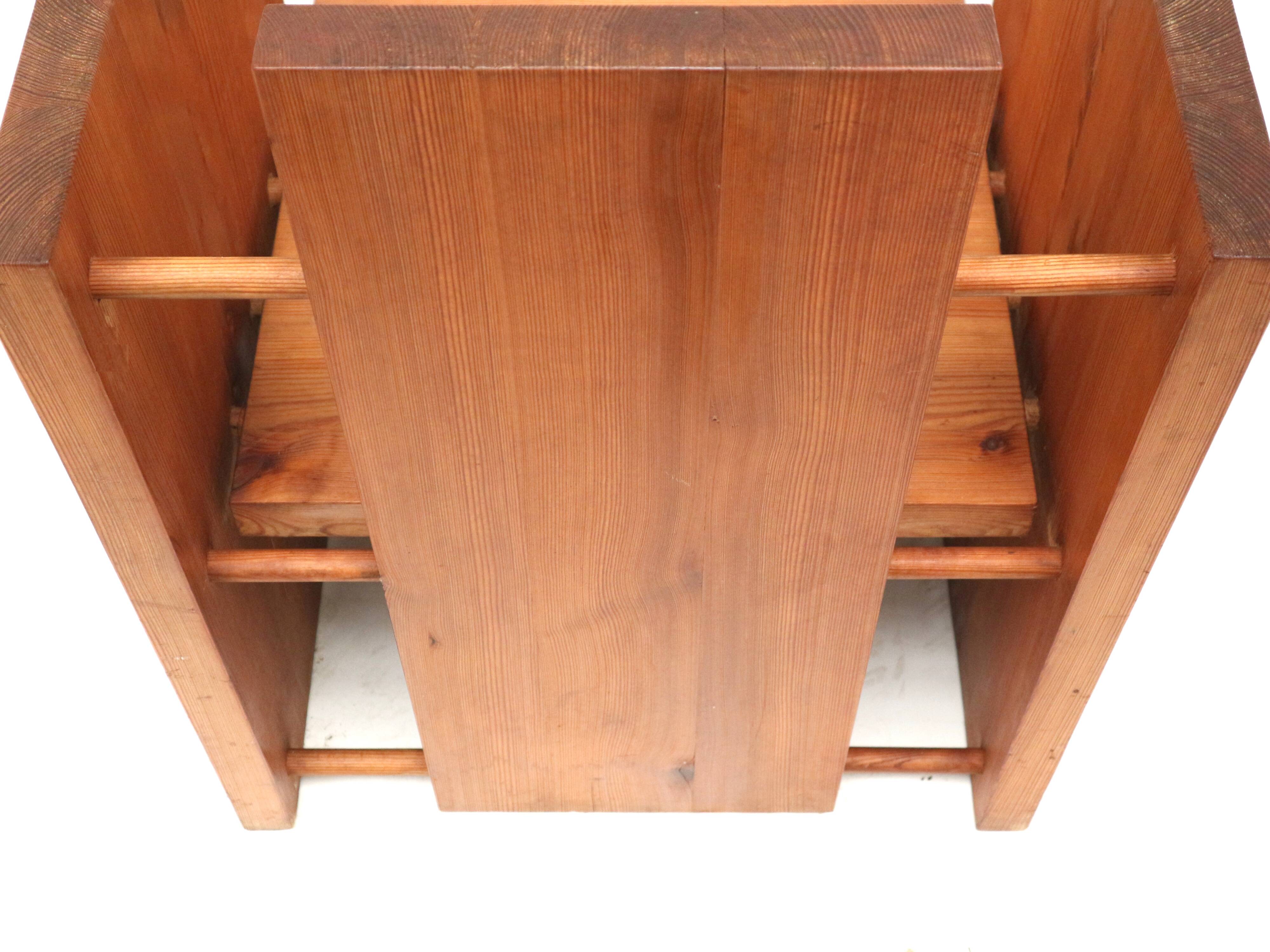 3x Very rare Modernist Brutalist armchair designed by architect Fritz Zeige