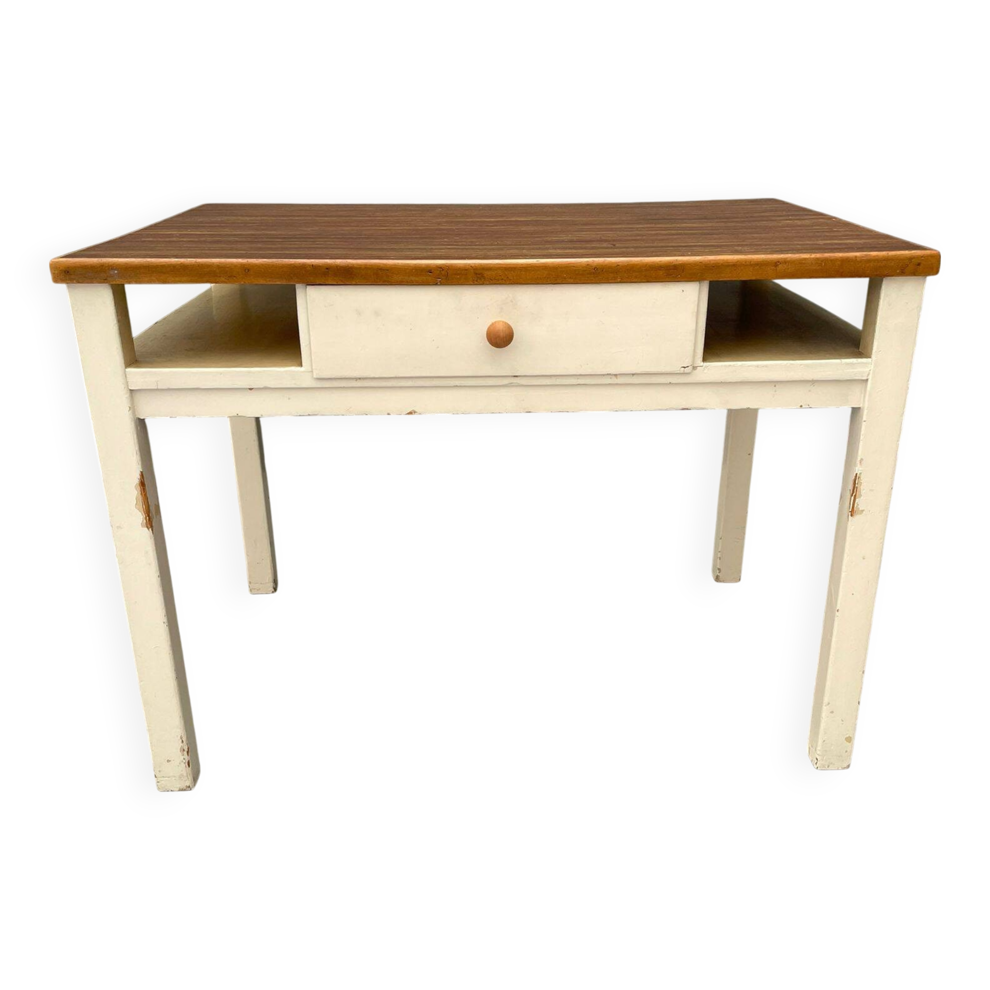 Vintage Writing Desk with Drawer, Czechoslovakia, ca. 1950s–60s