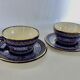 HB Quimper earthenware lunch pair