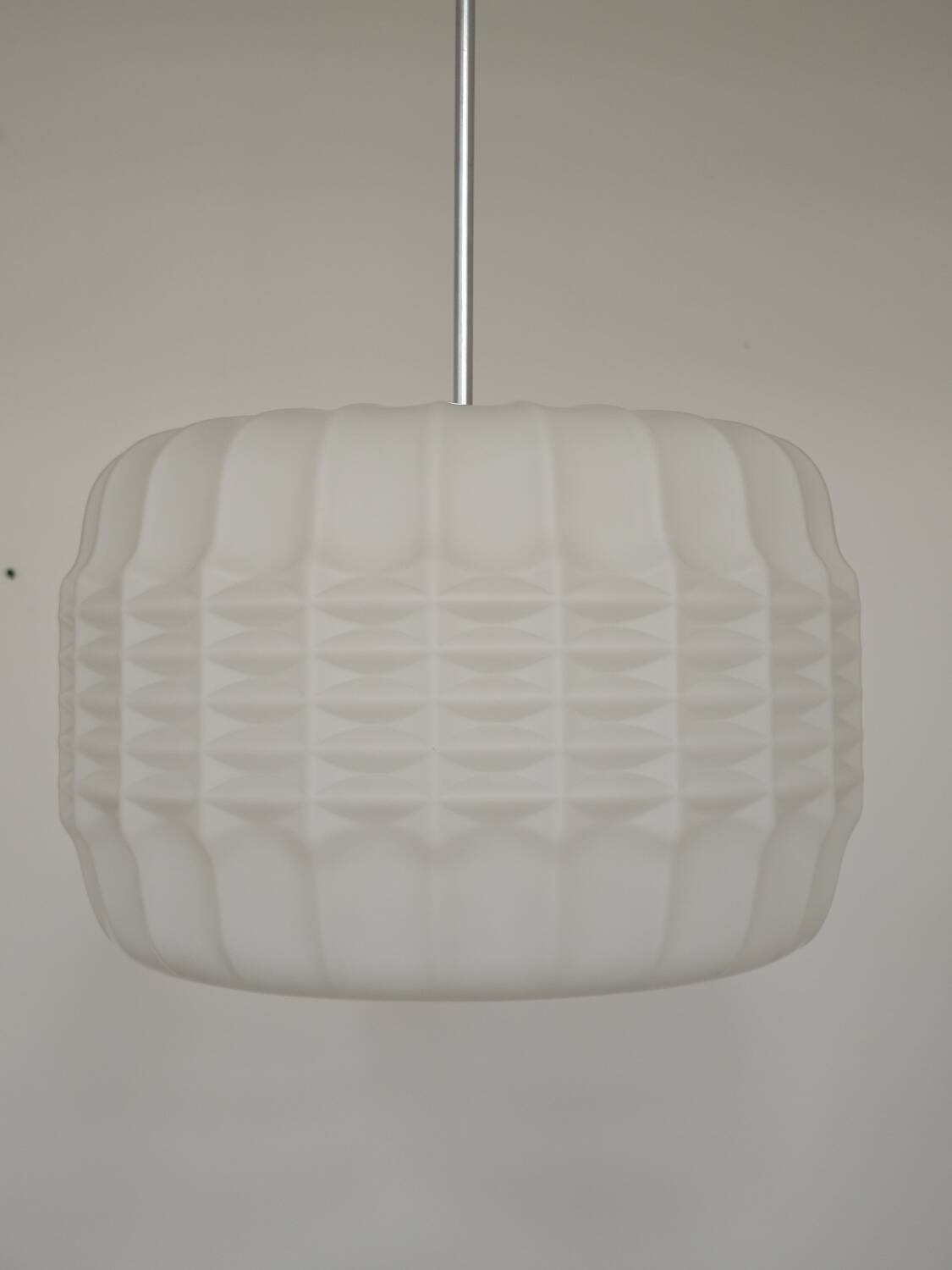 Opaline suspension origami lantern Czechoslovakia 1960