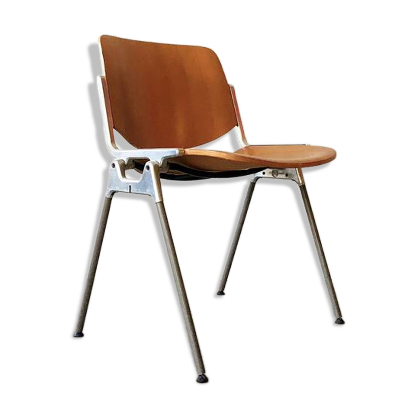 Steel and molded plywood chair, 1970