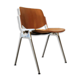 Chaise en acier et contreplaqué moulé par Giancarlo Piretti pour Anonima Castelli, 1970