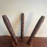 Wooden tripod stool with removable legs