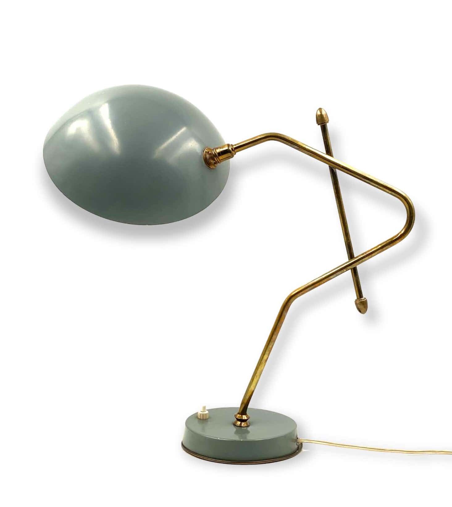 Light blue table lamp, France 1960s