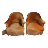 Paire de fauteuils " crapaud"
