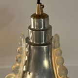 Holophane Art Deco prismatic glass pendant light