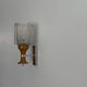 Mid-century glass and brown metal wall light, 1960, Italy