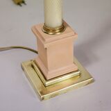 Lamp Tommaso Barbi Murano brass ceramic glass