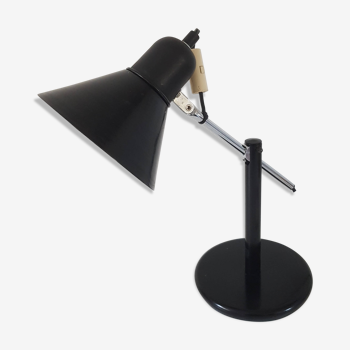 Black metal desk lamp with balance - vintage