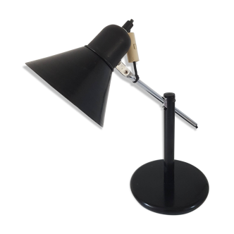 Black metal desk lamp with balance - vintage